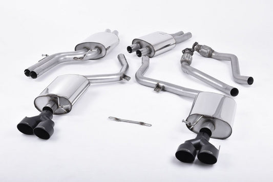 Milltek Sport Catback výfuk AUDI S5 3.0 TFSI B8.5 2012+ Coupe/Cabrio - černé koncovky SSXAU412