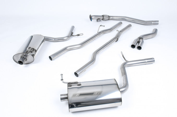 Catback výfuk AUDI A4 B7 quattro 2.0 TFSI (Manuál) Milltek Sport - bez rezonátoru / leštěné koncovky SSXAU515