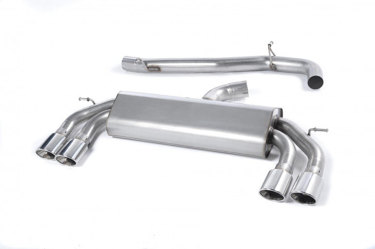 Catback výfuk Audi S3 8V (3dv.) 2.0 TFSI  Milltek Sport - bez rezonátoru / oválné leštěné koncovky SSXAU521