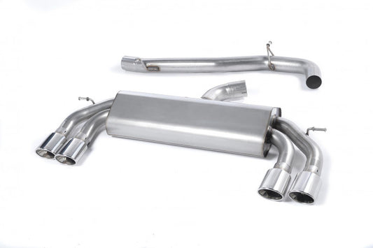 Catback výfuk Audi S3 8V (3dv.) 2.0 TFSI  Milltek Sport - bez rezonátoru / oválné leštěné koncovky SSXAU521