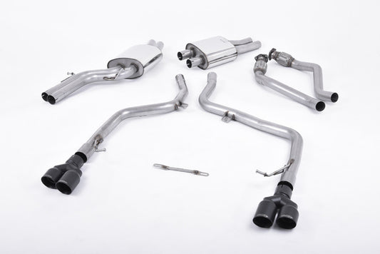 Milltek Sport Catback výfuk AUDI S4 a S5 Sportback B8 3.0 TFSI V6 - černé GT80 koncovky SSXAU557