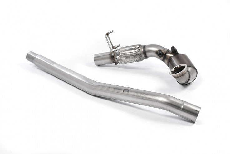 1. díl výfuku AUDI TTS 8S 2.0 TFSI Downpipe Milltek Sport - bez katalyzátoru / pro sériový catback výfuk SSXAU584