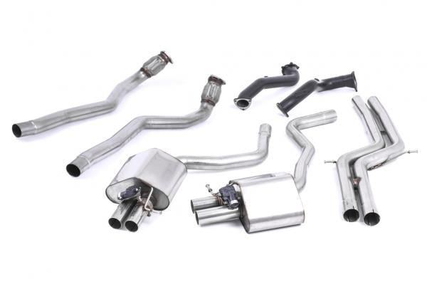 Turboback výfuk AUDI RS6 a RS7 C7 4.0 TFSI Milltek Sport - bez katalyzátoru / bez rezonátoru SSXAU598