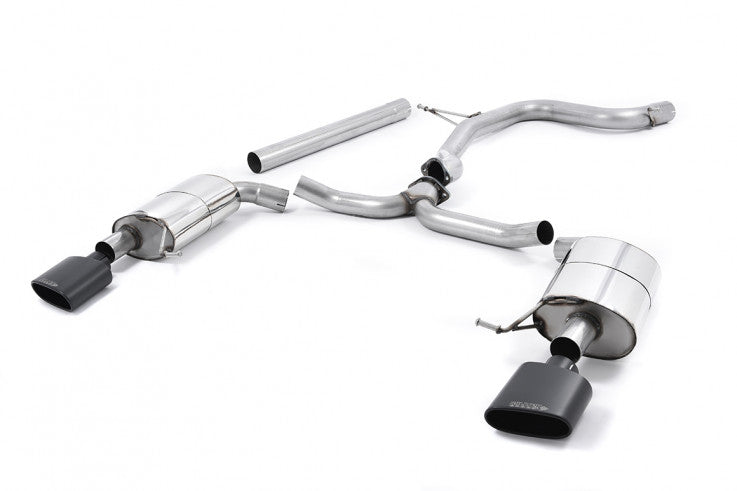 Catback výfuk SEAT Leon ST Cupra 280 a 290 2.0 TSI Milltek Sport - bez rezonátoru / černé oválné koncovky SSXSE173
