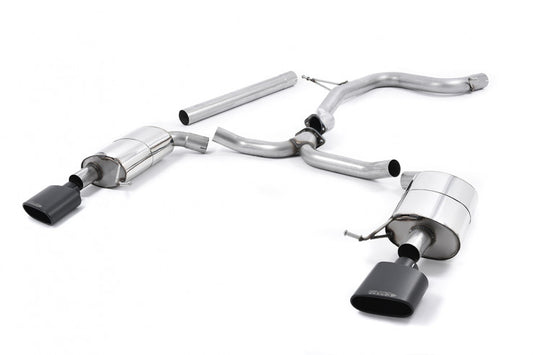 Catback výfuk SEAT Leon ST Cupra 280 a 290 2.0 TSI Milltek Sport - bez rezonátoru / černé oválné koncovky SSXSE173