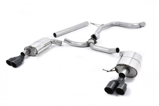 Catback výfuk SEAT Leon ST Cupra 300 2.0 TSI OPF/GPF Milltek Sport - bez rezonátoru / černé kulaté koncovky SSXSE238
