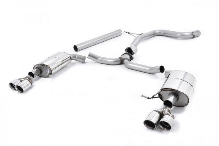 Catback výfuk SEAT Leon ST Cupra 300 2.0 TSI OPF/GPF Milltek Sport - bez rezonátoru / leštěné kulaté koncovky SSXSE239