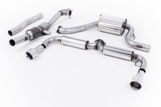 Turboback výfuk VW Scirocco R 2.0 TFSI Milltek Sport - s HJS katalyzátorem / s rezonátorem / leštěné koncovky SSXVW138