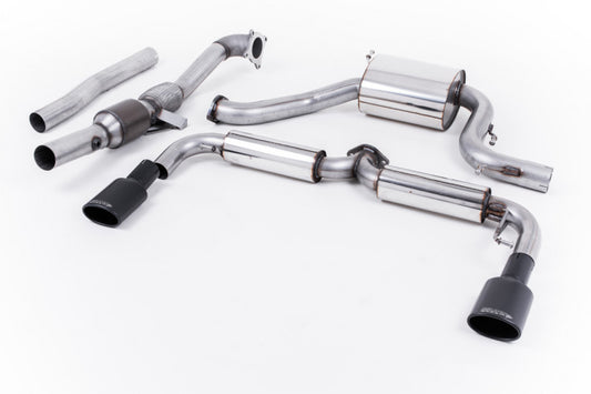 Turboback výfuk VW Scirocco R 2.0 TFSI Milltek Sport - s HJS katalyzátorem / s rezonátorem / černé oválné koncovky SSXVW153