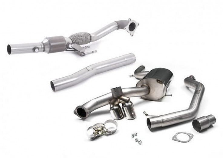 Turboback výfuk VW Jetta  mk6 2.0 TSI Milltek Sport -  s HJS katalyzátorem / s rezonátorem / leštěné koncovky SSXVW290