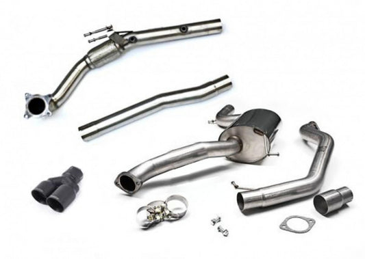 Turboback výfuk VW Jetta mk6 2.0 TSI Milltek Sport - bez katalyzátoru / s rezonátorem / černé koncovky SSXVW319