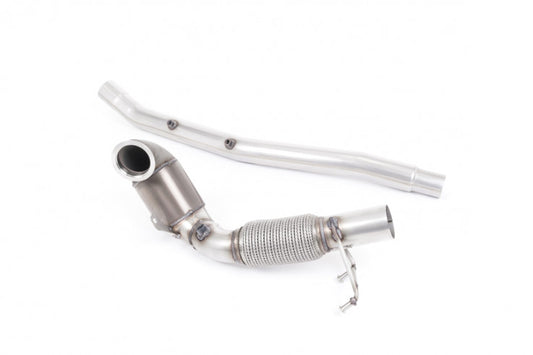 1. odlitý díl výfuku VW T-Roc R 2.0 TSI OPF/GPF Downpipe Milltek Sport - s HJS sportovním katalyzátorem / OEM catback SSXVW513