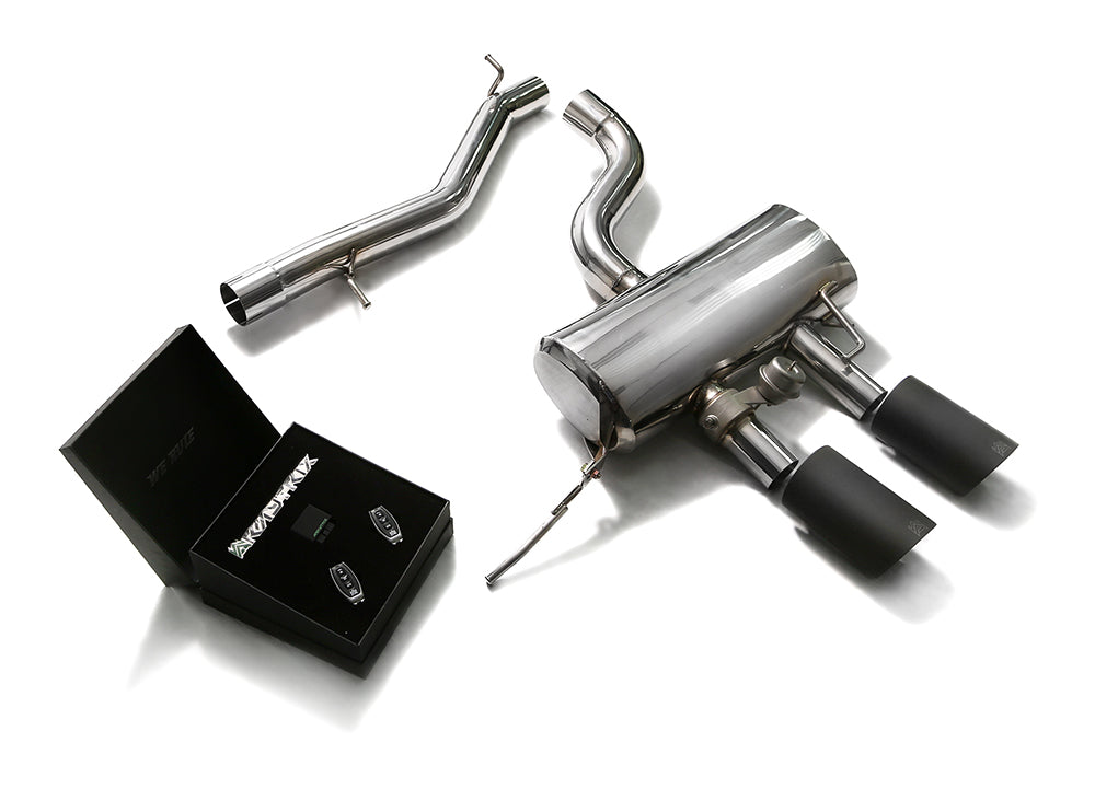 Armytrix dvojitá matně černá koncovka výfuku (2x101mm) pro Volkswagen Golf 6 R20 2.0 Turbo (2008-2013)