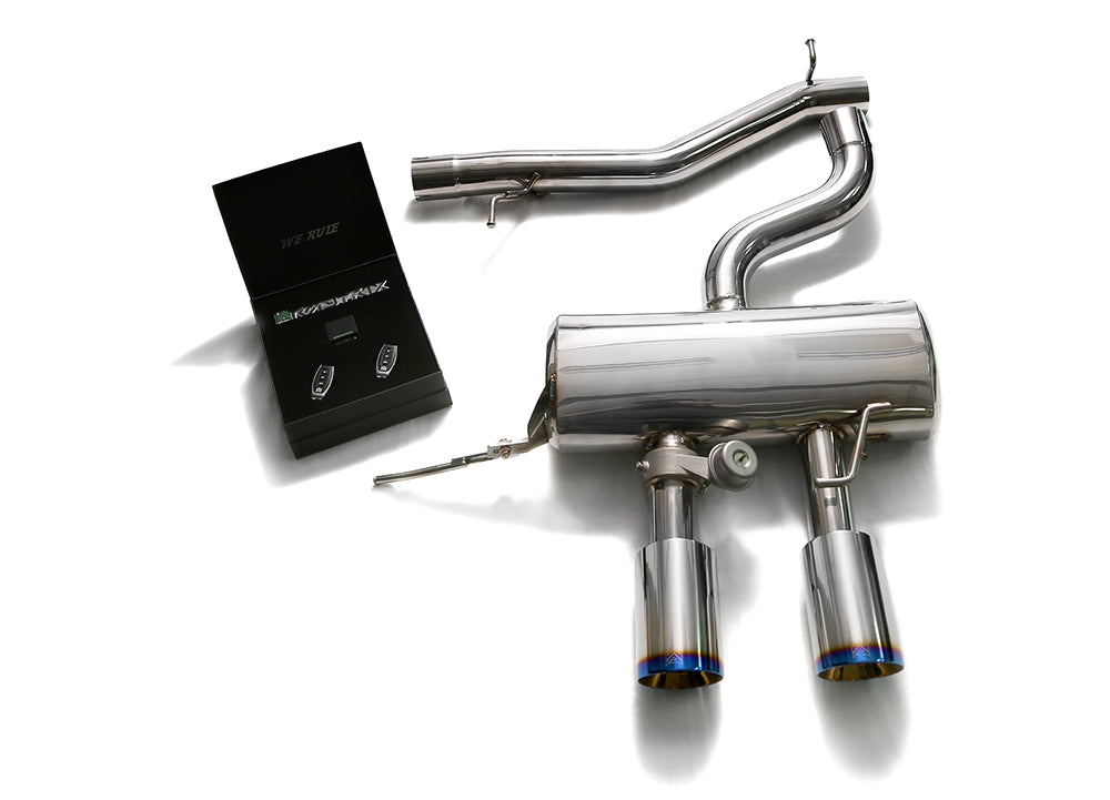 Armytrix dvojitá opálená koncovka výfuku (2x101mm) pro Volkswagen Golf 6 R20 2.0 Turbo (2008-2013)