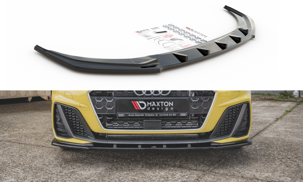 Maxton Design spoiler pod přední nárazník ver.1 pro Audi A1 GB, různé povrchové úpravy