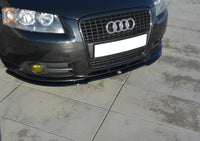 Maxton Design spoiler pod přední nárazník pro Audi A3 8P, černý lesklý plast ABS, S-Line, r.v. 2004-2008