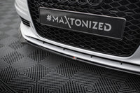 Maxton Design spoiler pod přední nárazník ver.2 pro Audi A3 8V, černý lesklý plast ABS, Sedan