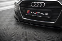 Maxton Design spoiler pod přední nárazník pro Audi A3 8V FL, černý lesklý plast ABS, Sportback