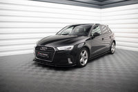 Maxton Design difuzory pod boční prahy pro Audi A3 8V FL, černý lesklý plast ABS, Sportback