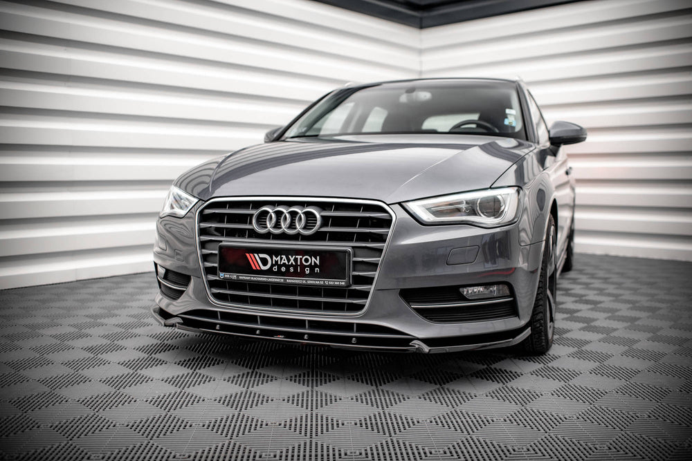 Maxton Design spoiler pod přední nárazník pro Audi A3 8V, černý lesklý plast ABS, Sportback
