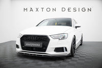 Maxton Design spoiler pod přední nárazník pro Audi A3 8V FL, černý lesklý plast ABS, Sedan