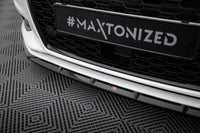 Maxton Design spoiler pod přední nárazník pro Audi A3 8V FL, černý lesklý plast ABS, Sedan