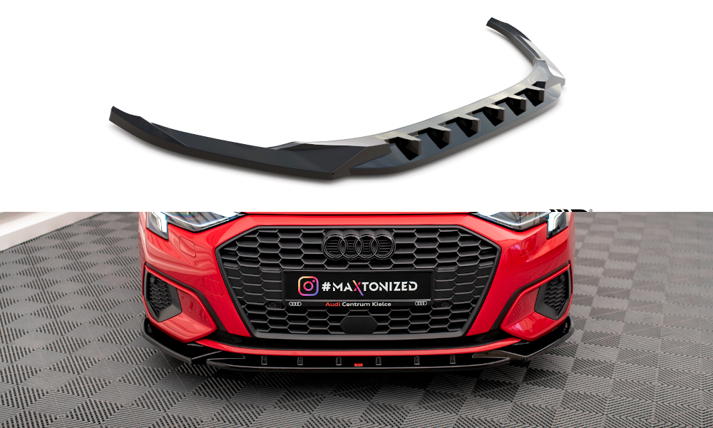 Maxton Design spoiler pod přední nárazník pro Audi A3 8Y, plast ABS bez povrchové úpravy