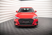 Maxton Design spoiler pod přední nárazník ver.2 pro Audi A3 8Y, černý lesklý plast ABS