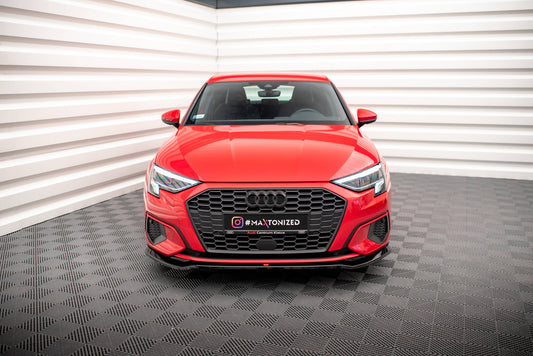 Maxton Design spoiler pod přední nárazník ver.2 pro Audi A3 8Y, plast ABS bez povrchové úpravy