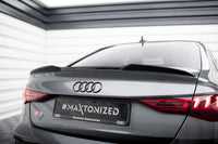 Maxton Design prodloužení spoileru 3d pro Audi A3 8Y, černý lesklý plast ABS, Sedan, vč. S-Line