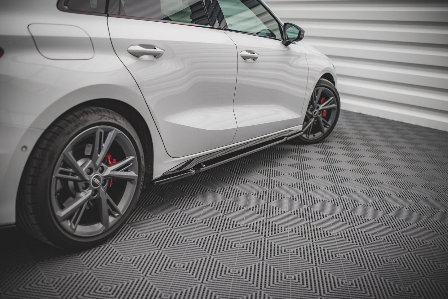 Maxton Design difuzory pod boční prahy pro Audi A3 8Y, plast ABS bez povrchové úpravy, S-Line