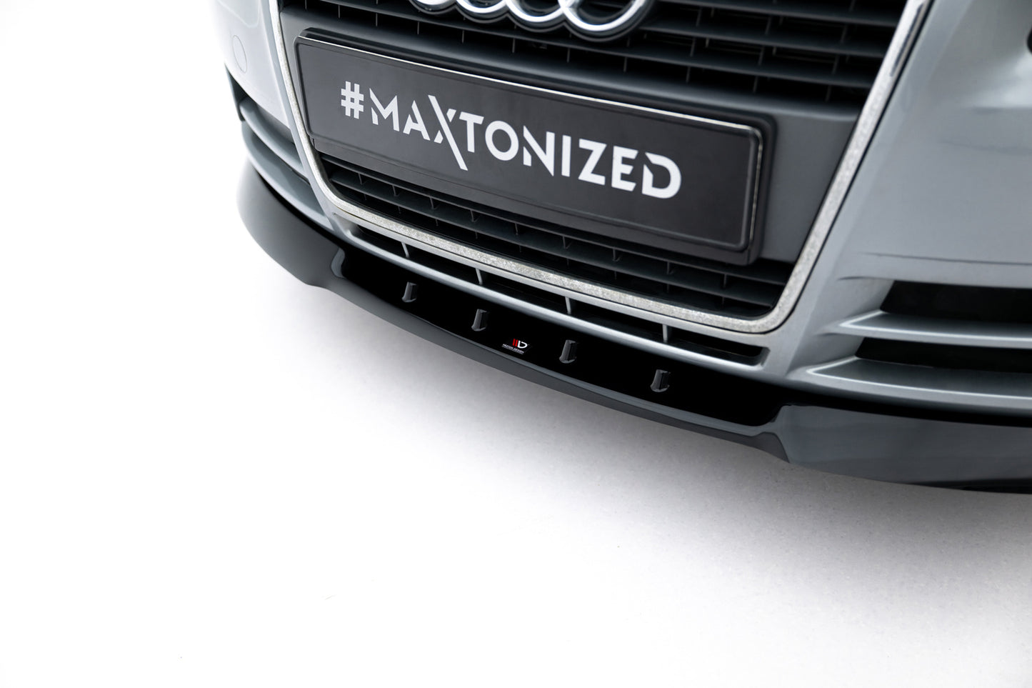 Maxton Design spoiler pod přední nárazník ver.1 pro Audi A4 B7, černý lesklý plast ABS