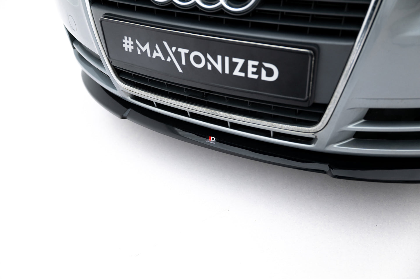 Maxton Design spoiler pod přední nárazník ver.2 pro Audi A4 B7, černý lesklý plast ABS