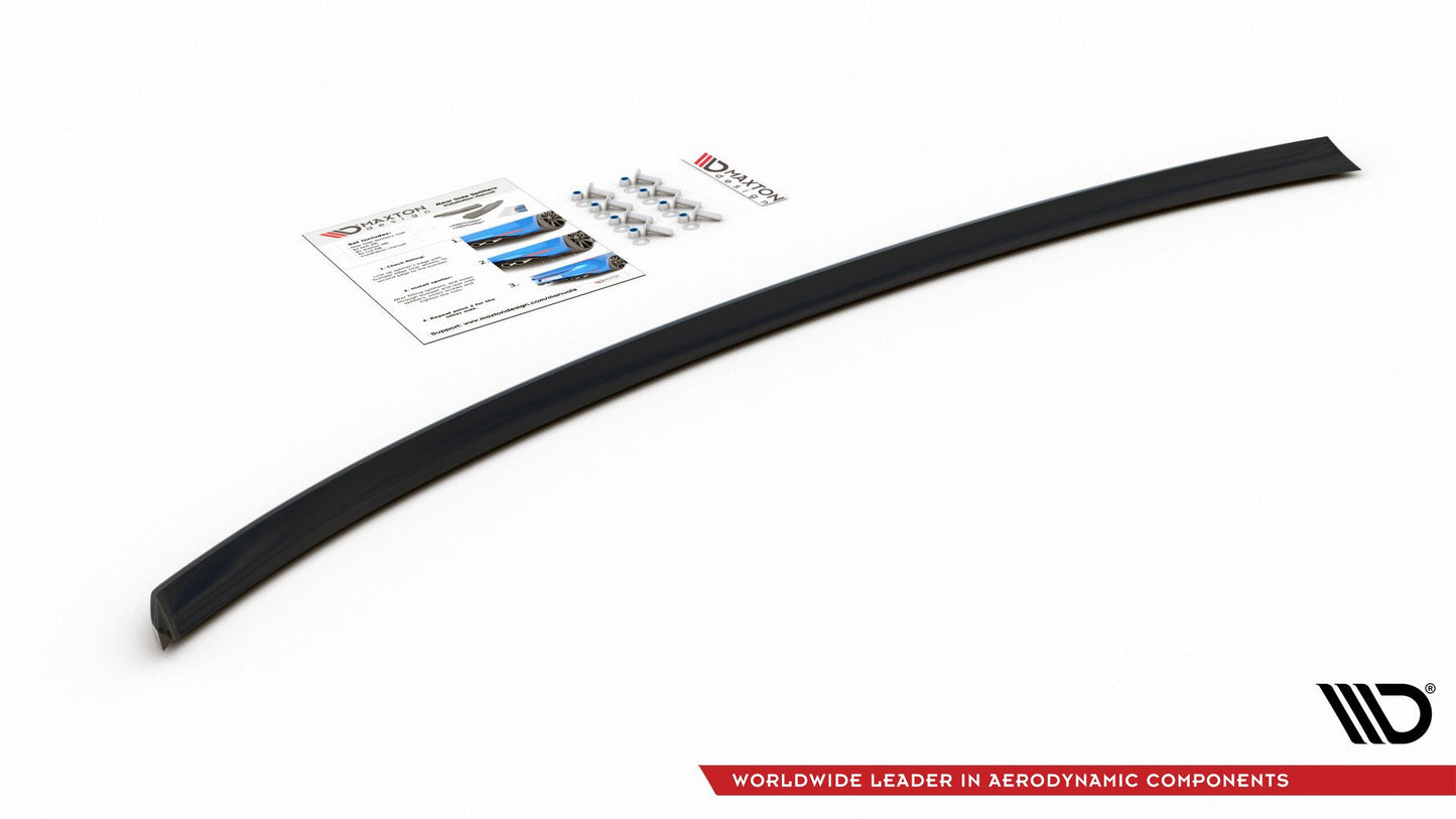 Maxton Design středový spoiler zadního nárazníku pro Audi A4 B8, černý lesklý plast ABS, Avant