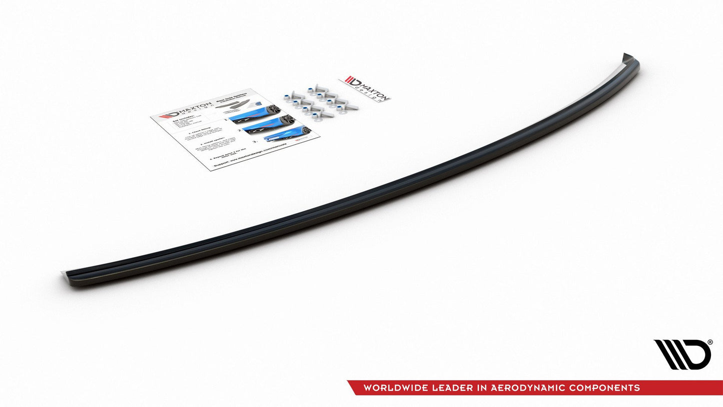 Maxton Design středový spoiler zadního nárazníku pro Audi A4 B8, černý lesklý plast ABS, Avant