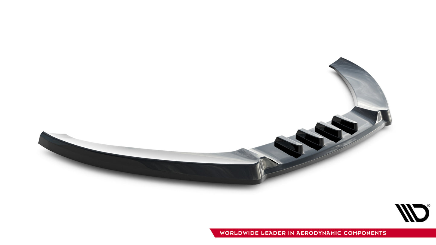 Maxton Design spoiler pod přední nárazník ver.1 pro Audi A4 B8, černý lesklý plast ABS