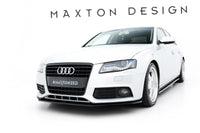 Maxton Design spoiler pod přední nárazník ver.2 pro Audi A4 B8, černý lesklý plast ABS