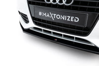 Maxton Design spoiler pod přední nárazník ver.2 pro Audi A4 B8, černý lesklý plast ABS