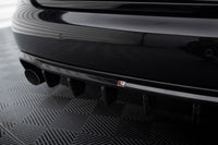 Maxton Design vložka zadního nárazníku pro Audi A4 B8, černý lesklý plast ABS, Sedan / Avant, verze s jednoduchými výfuky na obou stranách
