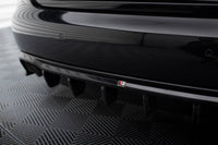 Maxton Design vložka zadního nárazníku pro Audi A4 B8, černý lesklý plast ABS, Sedan/Avant, verze s dvojitou koncovkou na jedné straně