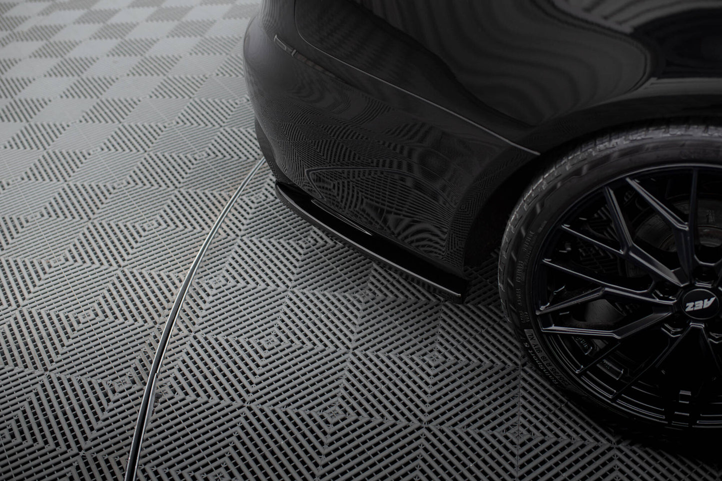 Maxton Design boční difuzory pod zadní nárazník ver.2 pro Audi A4 B8, černý lesklý plast ABS, Sedan / Avant