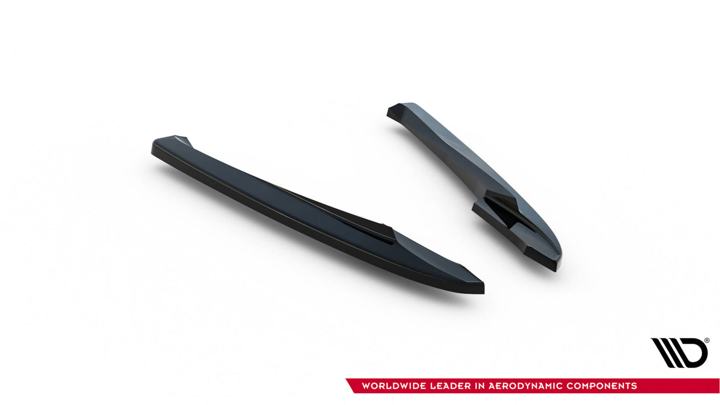 Maxton Design boční difuzory pod zadní nárazník ver.2 pro Audi A4 B8, černý lesklý plast ABS, Sedan / Avant