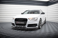 Maxton Design spoiler pod přední nárazník pro Audi A4 B8 Competition Facelift, černý lesklý plast ABS, Avant