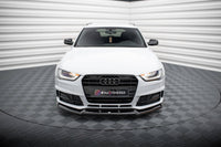 Maxton Design spoiler pod přední nárazník pro Audi A4 B8 Competition Facelift, černý lesklý plast ABS, Avant