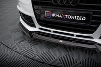 Maxton Design spoiler pod přední nárazník pro Audi A4 B8 Competition Facelift, černý lesklý plast ABS, Avant
