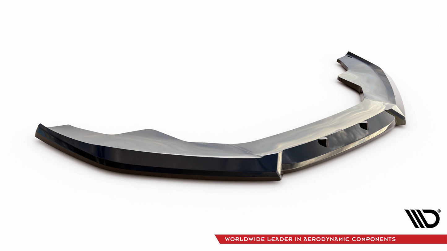 Maxton Design spoiler pod přední nárazník pro Audi A4 B8 Competition Facelift, černý lesklý plast ABS, Avant