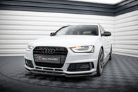 Maxton Design spoiler pod přední nárazník ver.2 pro Audi A4 B8 Competition Facelift, černý lesklý plast ABS, Avant