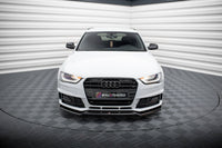 Maxton Design spoiler pod přední nárazník ver.2 pro Audi A4 B8 Competition Facelift, černý lesklý plast ABS, Avant