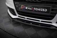 Maxton Design spoiler pod přední nárazník ver.2 pro Audi A4 B8 Competition Facelift, černý lesklý plast ABS, Avant