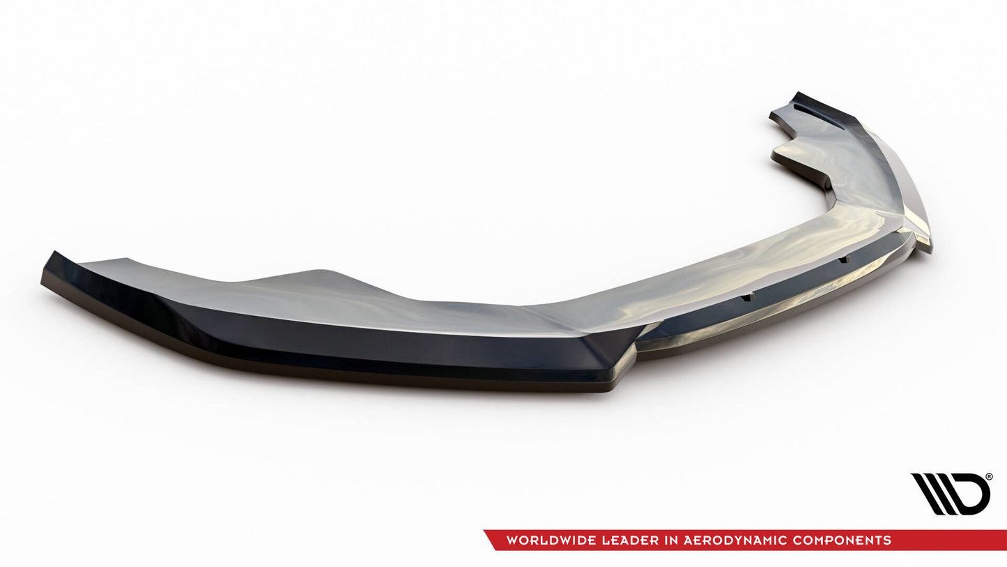 Maxton Design spoiler pod přední nárazník ver.2 pro Audi A4 B8 Competition Facelift, černý lesklý plast ABS, Avant